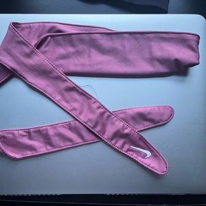 Pink tie Nike headband